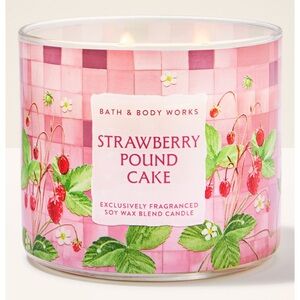 🍓”STRAWBERRY POUND CAKE” by B&BW/WB, 3-Wick Scented Candle, 14.5 oz / 411 g, NWT